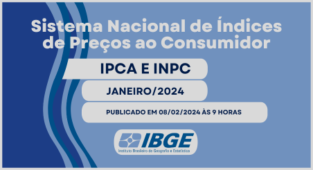 Sistema Nacional de Índices de Preços ao Consumidor IPCA-INPC, IBGE janeiro/2024